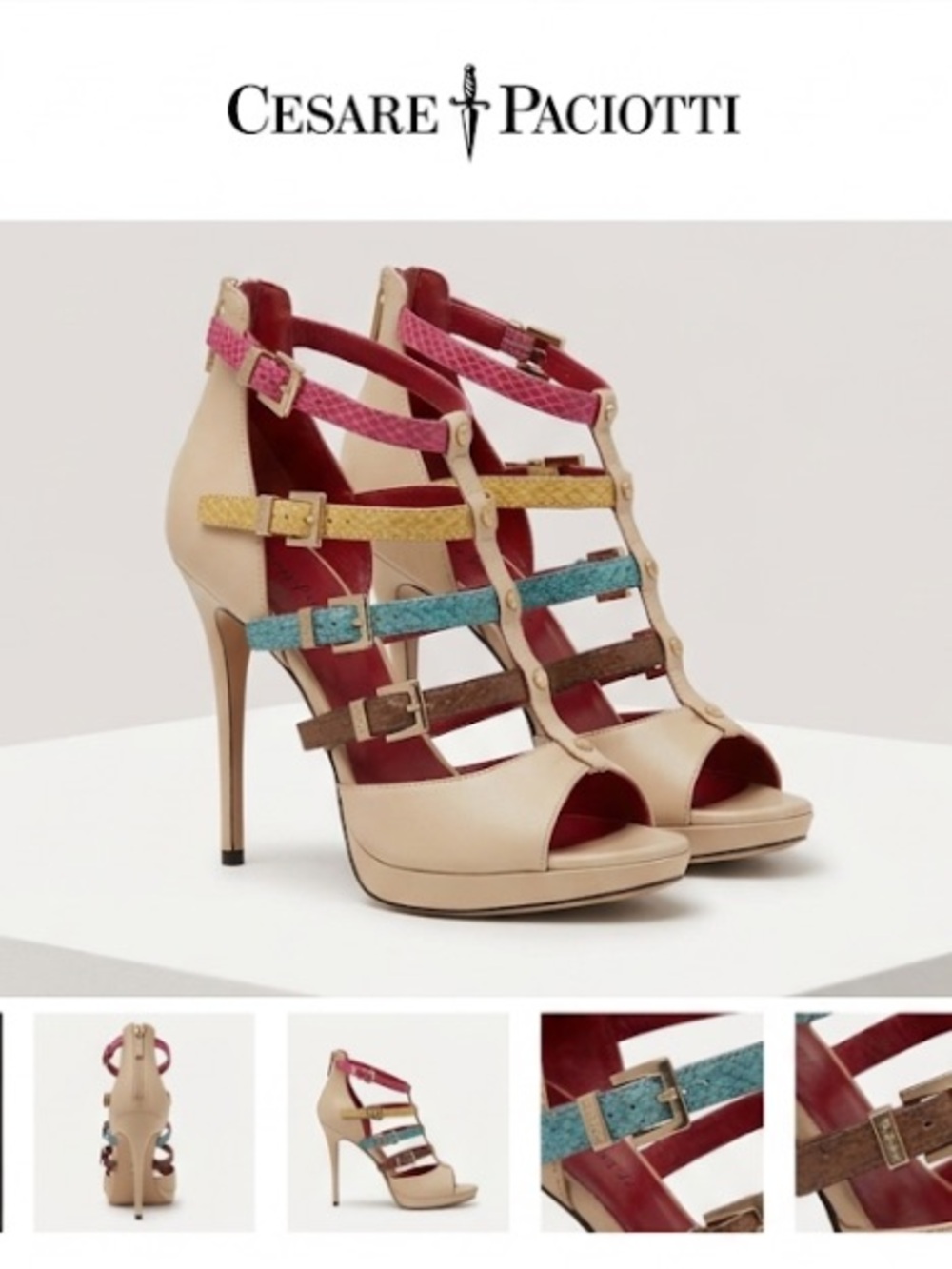 Cesare Paciotti Snakeskin Heels